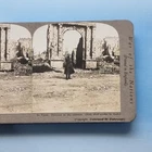WW1 Military Stereoview C1916 Real Photo Ypres Belgium Shell Damaged Church