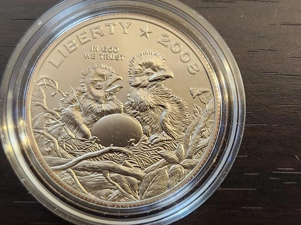 2008 BALD EAGLE COMMEMORATIVE HALF DOLLAR - GEM - IN BOX WITH COA - Image 4 of 4