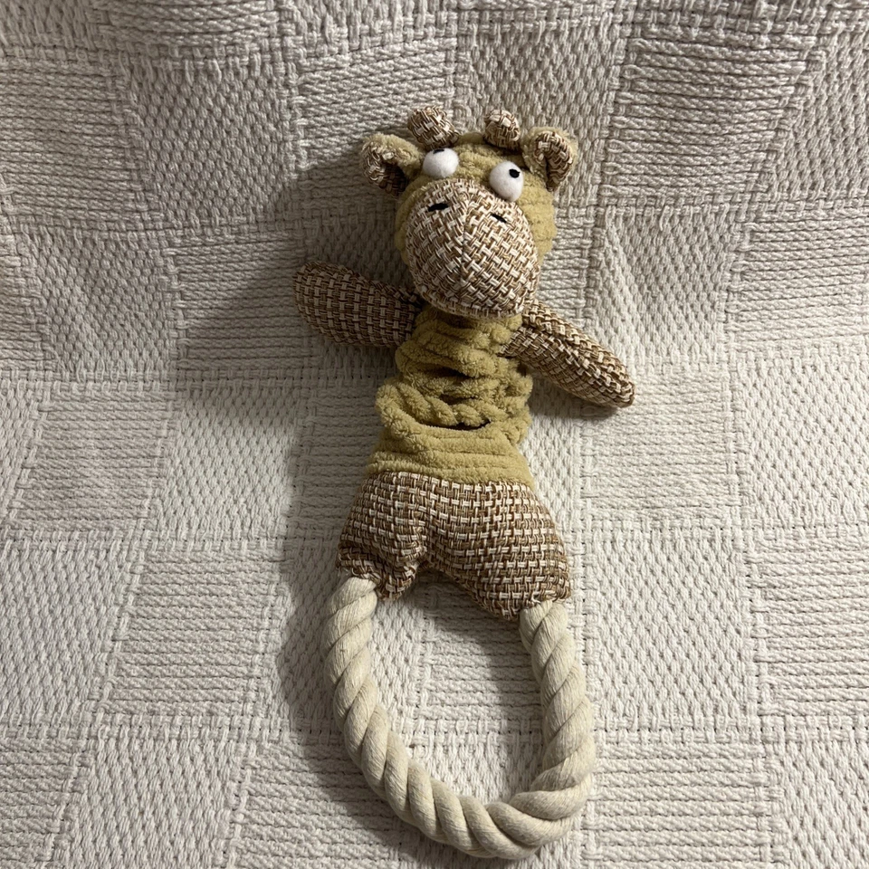 Paw’s World Happy Doy Happy World 2 juguete para perro sin relleno chirrido y cuerda sin usar Foto 3 de 4