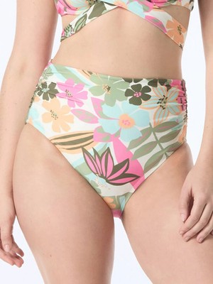 Coco Reef Impulse Rollover Bikini Bottom COLOR  Lush Blooms SIZE XL NEW