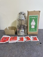 Vintage Camping Butterfly 350 CP Kerosene Pressure Lantern Silver NOS READ