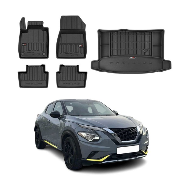 Omac FußMatten & Kofferraumwanne Set FüR Nissan Juke 2019-2026 Gummi Schwarz 5X-image
