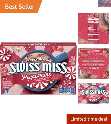 Easy-to-Make Peppermint Hot Cocoa Mix with Marshmallows - 6 Pack Masterpiece