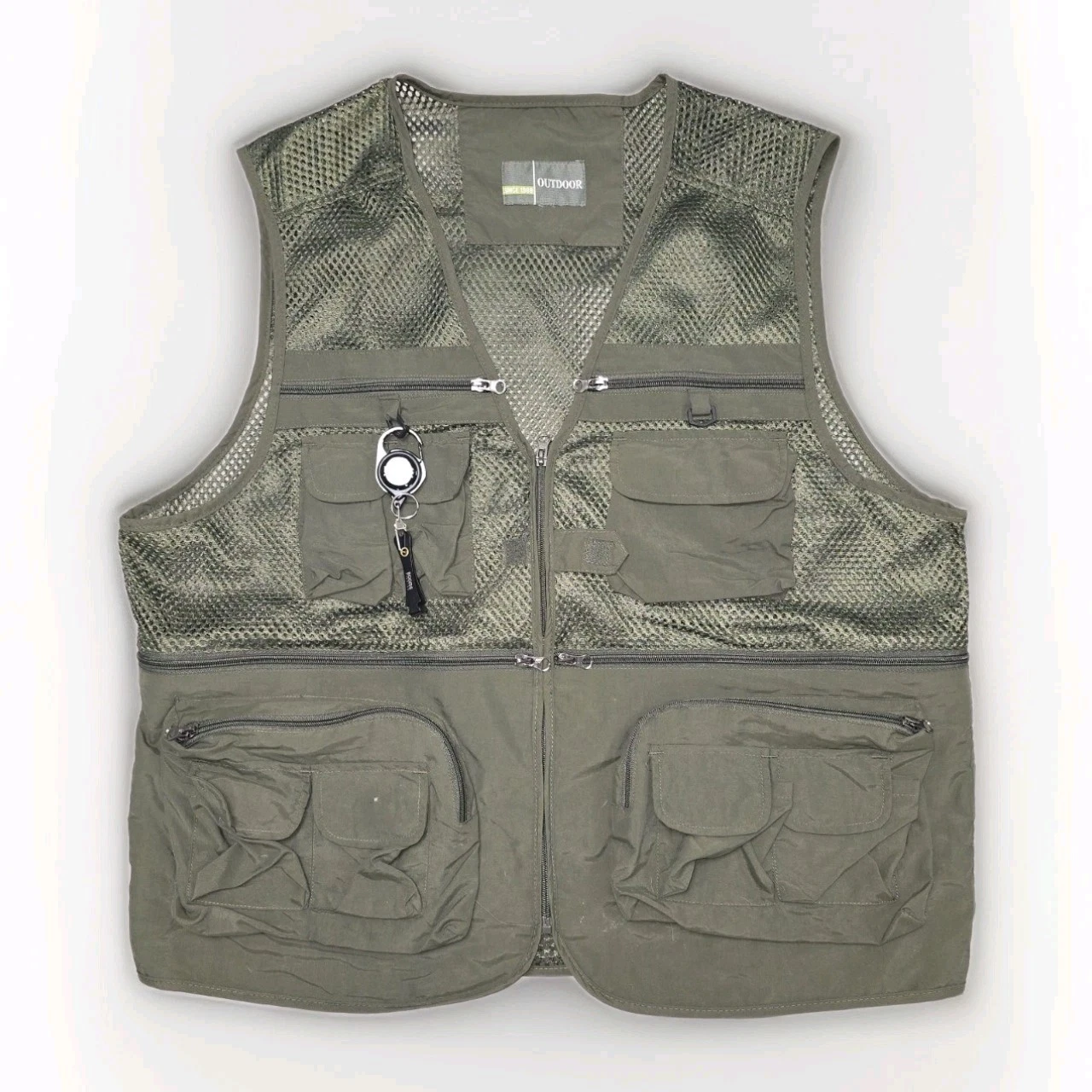 Outdoor Utility Fishing Vest Mesh Multi Pocket Olive Green Men’s L
Opens in a new window or tab