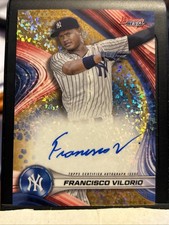 2024 BOWMAN'S BEST NY YANKEES FRANCISCO VILORIO GOLD ON CARD AUTO /50
