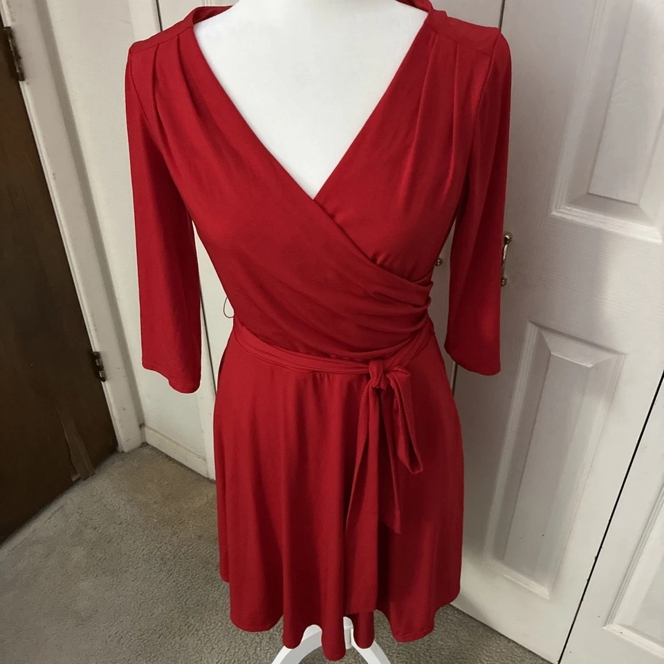 Vestido envolvente rojo del mercado negro de la Casa Blanca - talla 6 Foto 4 de 4