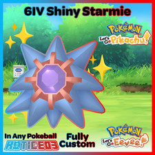 ✨ Shiny Starmie 6IV ✨ Pokemon Lets Go Pikachu & Eevee 🚀 Fast 🚀