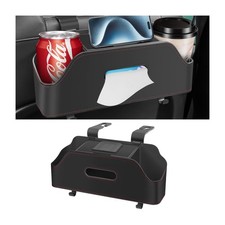 zipelo Car Headrest Backseat Organizer with Cup Holder, Black