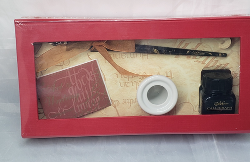 Manuscript Beginners Calligraphy Set - Pen, Inc, and ink well.  New - Afbeelding 1 van 4