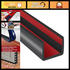 Flexible Self-Adhesive Rubber Edge Trim, U Shaped Peel and Stick Protector, 20ft