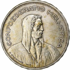 [#132079] Switzerland, 5 Francs, Herdsman, 1932, Bern, Silver, VF