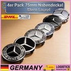 4Stück 75MM Für Mercedes Benz Nabendeckel Felgendeckel Radkappe Emblem DE+++