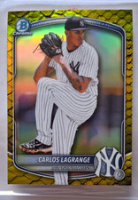 2025 Bowman Chrome Carlos Lagrange RC'S Yellow Refractor🔥 /75 + BCP-202 INSERT