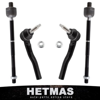 4Pcs Front Steering Inner Outer Tie Rod Ends Set For 2003-2006 2007 Cadillac CTS