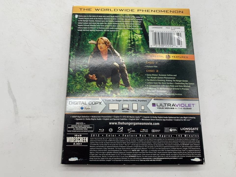 The Hunger Games 2-Disc Blu-ray 2012 - Image 2 of 4