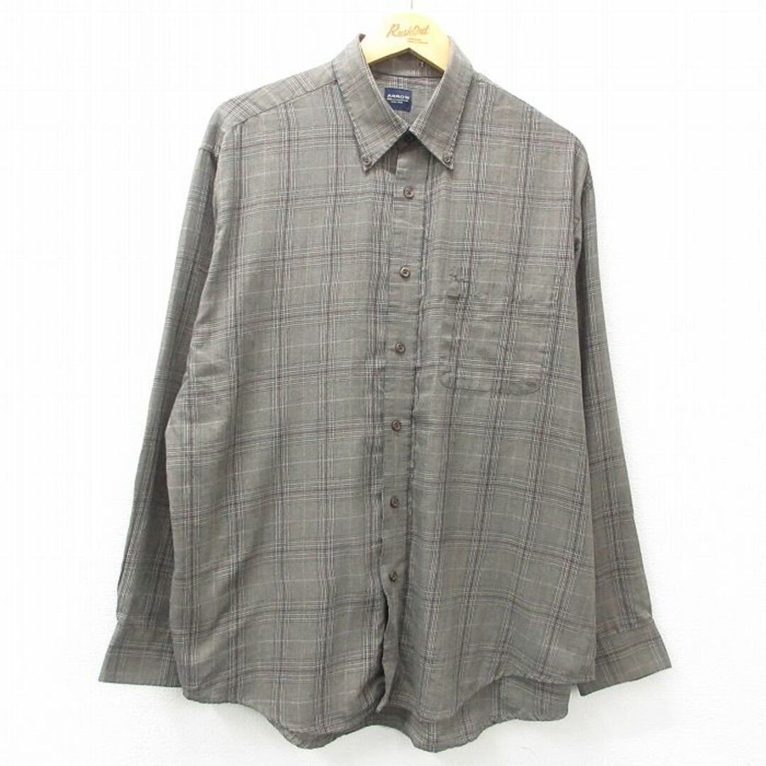 ALTRA Camicie XL vintage freccia manica lunga uomo bottoni grigio altro usato0
