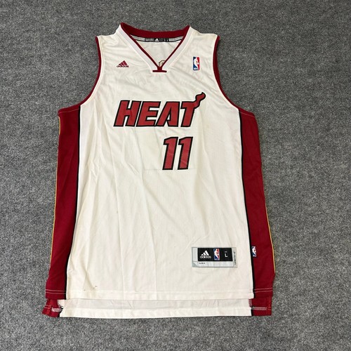 Adidas Jersey Mens Large Miami Heat Birdman 11 White Red NBA Basketball