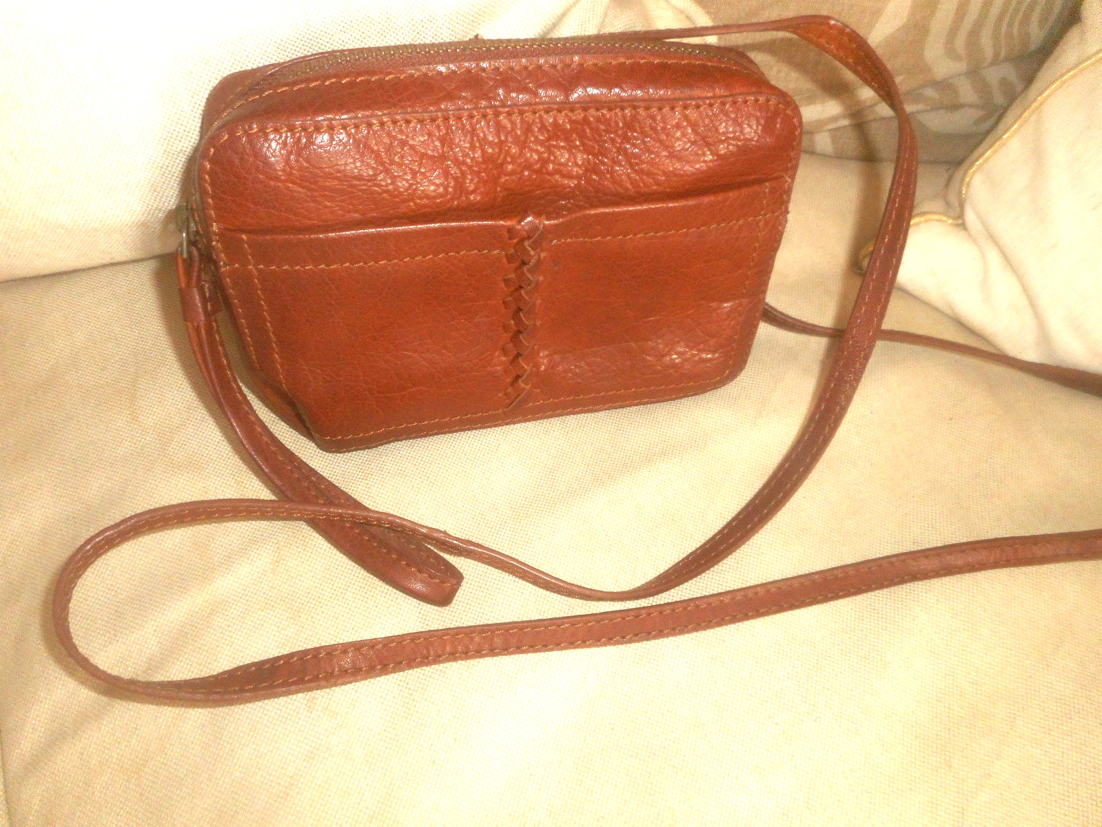 Diba  True  Brown  Leather  Small  Crossbody  Purse