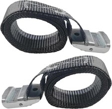 2PCS Lashing Straps with Cam Buckle, 1" x 3Ft Heavy Duty Safety Tie Down Strap,