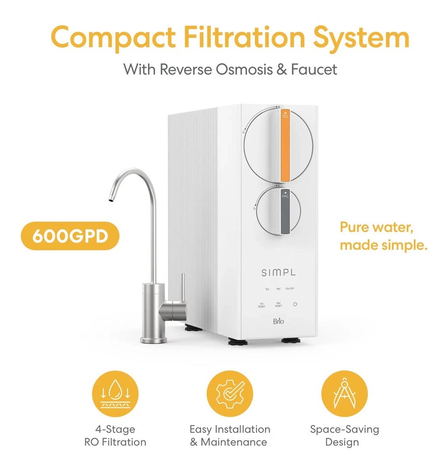 Brio SIMPL Tankless RO Undersink Filtration System 600GPD - Image 4 of 4