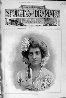 Alter Druck 1900 Portrait Miss Coralie Blythe San Toy Tour Theater Schauspielerin 20.