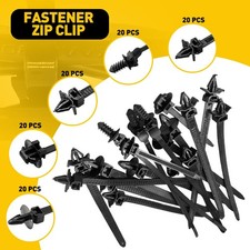 100* Nylon Cable Tie Fastener Clips Set Car Loom Hose Clamp Fastening Zip Strap