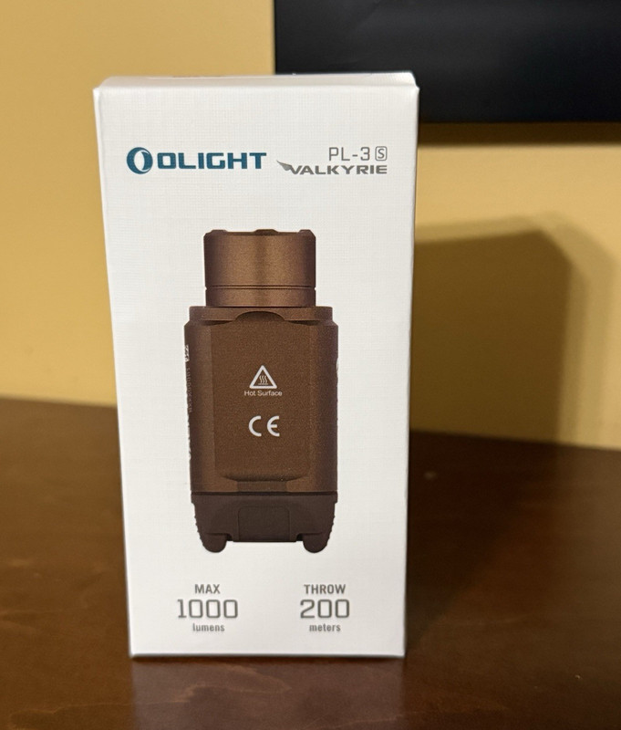 Olight PL-3S Valkyrie LED Weapon Light 1000 Lumens Brown Rail Mount 200m