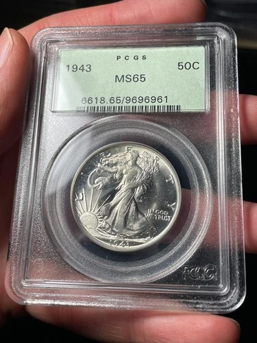 1943 PCGS MS65 Walking Liberty Half Dollar Old Green Holder OGH