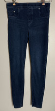 Spanx Women's Midnight Shade Blue Denim Ankle Skinny Pull On Jegging Jean Medium
