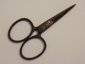 Antique Steel Embroidery Scissors 3 inches Long
