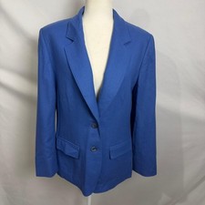 Vintage Pendleton 100 Virgin Wool Royal Blue Blazer Suit Jacket Sz 12