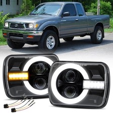 For Toyota Tacoma 1995-1997 Pickup Pair 5x7 7x6 Led Headlights W Turn Signal