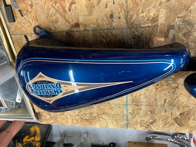 Sinister Blue Gas tanks Harley Heritage Softail Evo 84-99 Flat