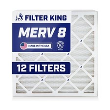 Filter King 20x24x2 Air Filter | 12-PACK | MERV 8 HVAC Pleated A/C Furnace Fi...