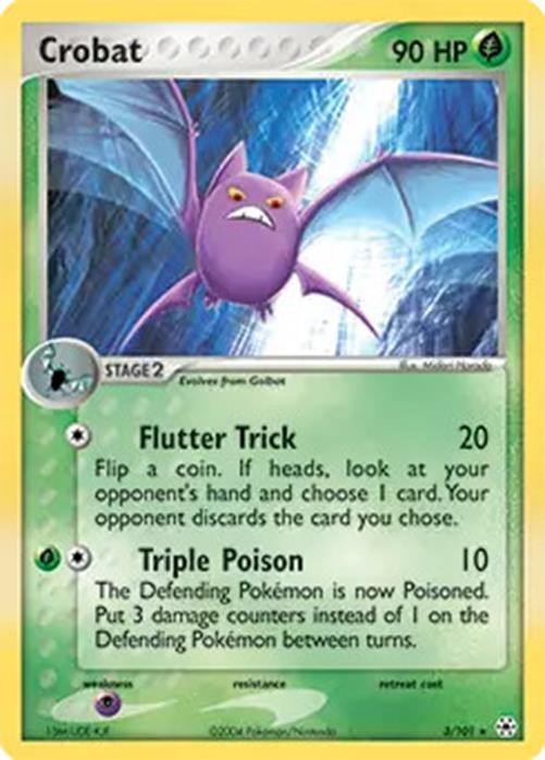 Crobat - 3/101 - Pokemon Hidden Legends Holo Card MP