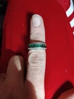Vintage Size7  1.75CT Emerald 20 Diamonds Women's Ring 14K Yellow Gold Over .925