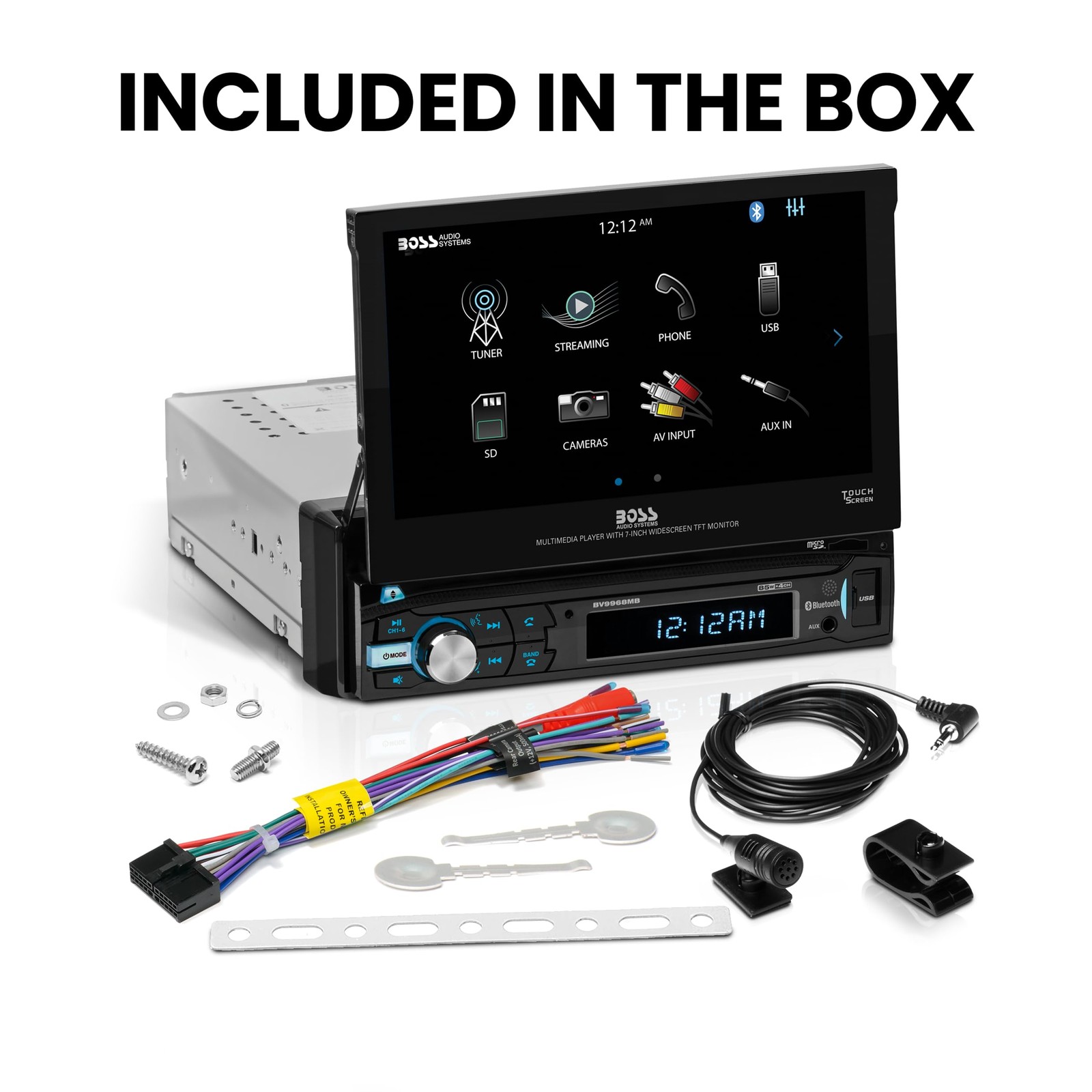 BOSS Audio Systems BV9968MB Car Stereo Single Din, 7 Inch Touchscreen, Blue&hellip;