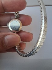 Vintage 1950's 14k Omega Ladymatic self-winding faceted crystal watch Pristine! 9