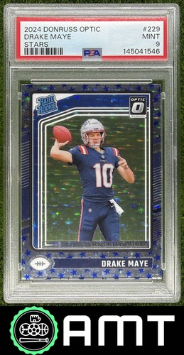 Drake Maye PSA 9 2024 Panini Donruss Optic Stars Patriots Rated Rookie 1546