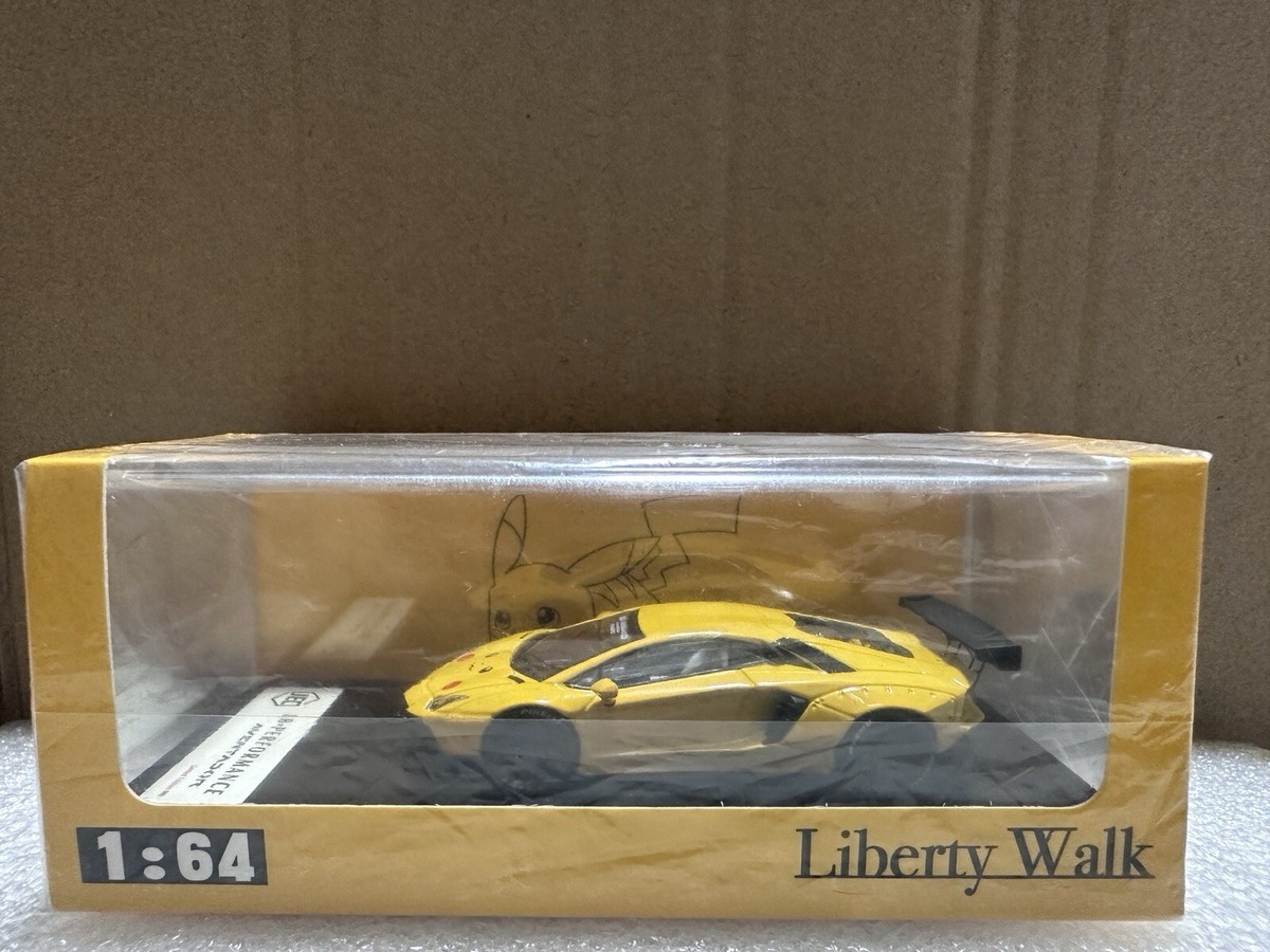 JEC Liberty Walk 1/64 Lamborghini Aventador LB700 Pikachu Yellow