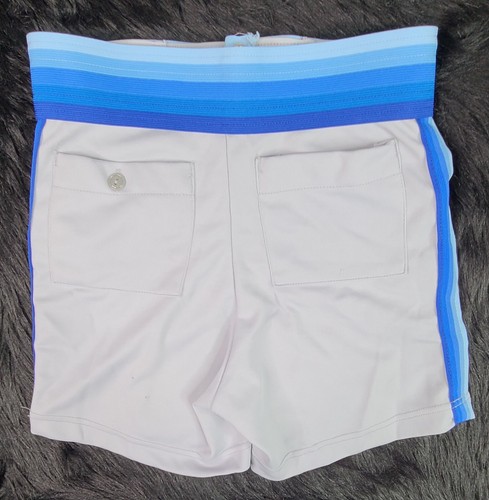 Vintage 80s Howe Athletic Apparel (M) Gray Blue Gym Shorts - Picture 2 of 10