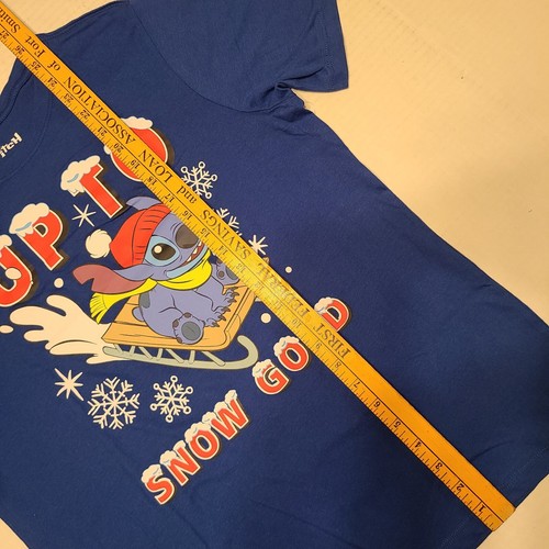 Disney Lilo & Stitch "Up To Snow Good" T-shirt Boys Size 2XL 18 New W Tags🆓️📬 - Picture 4 of 4