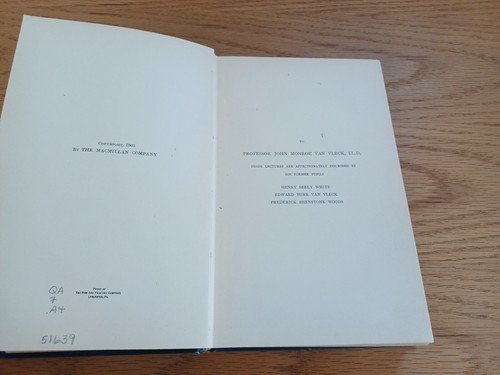 Lectures On Mathematics Edward Burr Van Vleck Henry Seely White Frederick 1905 - Picture 9 of 11