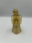 Fenton Iridescent Amber Hand painted Praying Angel Signed
