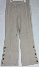 Urban outfitters linen, Flare Leg Big Buttons pants size 4 Bellbottom