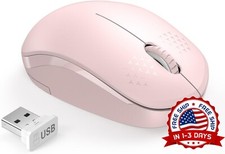 Rat n Silencioso con Receptor USB Ratones para Computadora Port til Rosa US NEW