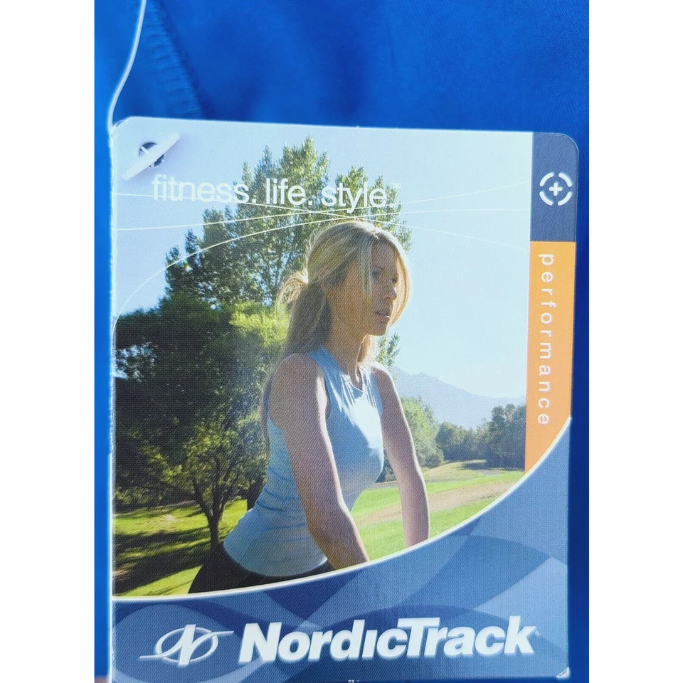 Camiseta sin mangas NordiTrack Misses azul Christine Performance para mujer talla grande, nueva Foto 4 de 4