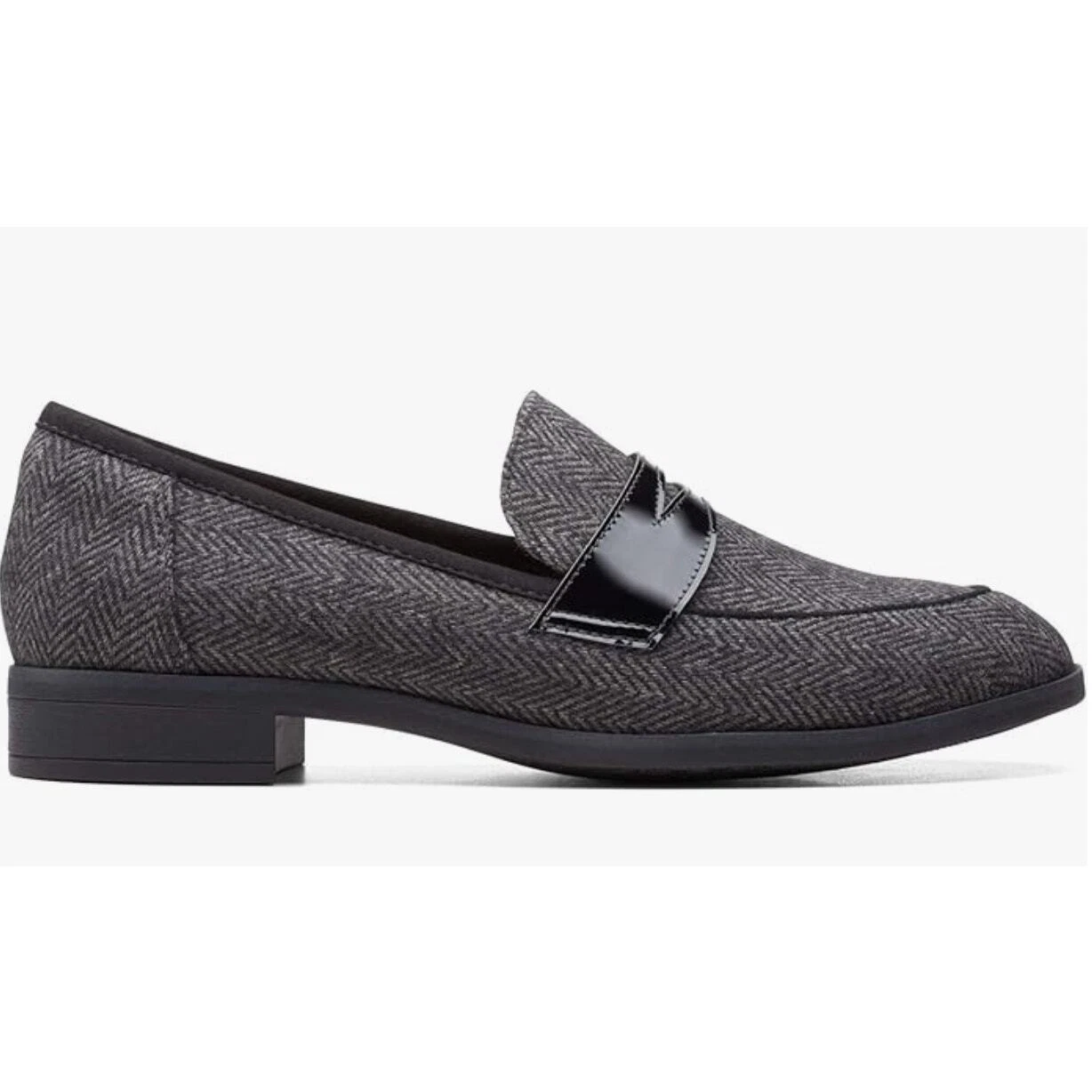 Mocassino donna Clarks nuovo Trish Rose nero combinazione 7