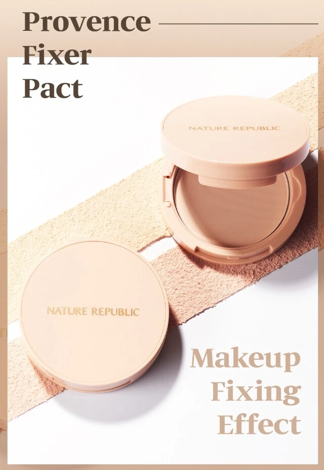 Nature Republic Provence Fixer Pact 12 г Прессованная Порошковая Отделка Порошок Pact НОВАЯ - Изображение 3 из 4