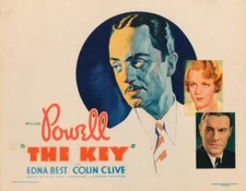 The Key Lobby Card William Powell Edna Best Colin Clive 1934 Old Photo
